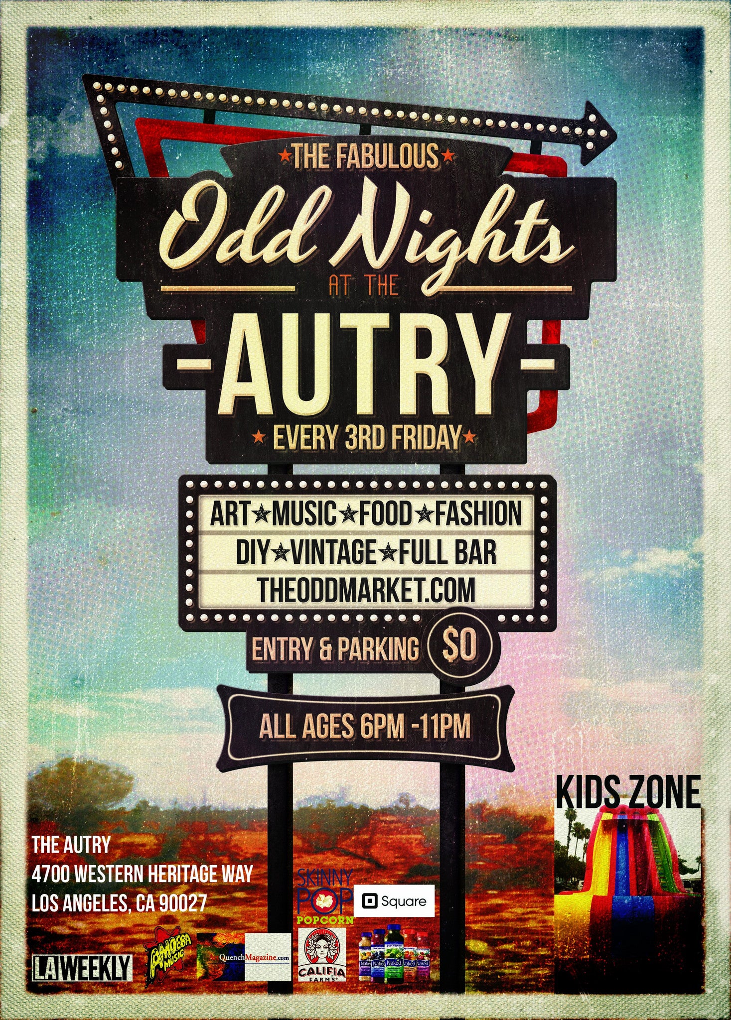 We will be @ Odd Nights at the Autry on April 15th!!!!
