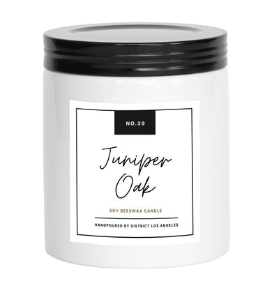 Farmhouse Ceramic Candle, White | Juniper Oak