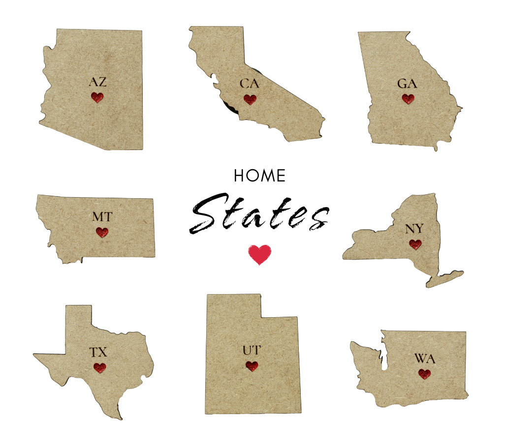 Home State Heart Magnets
