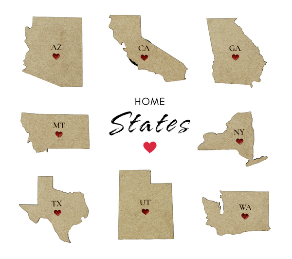Home State Heart Magnets