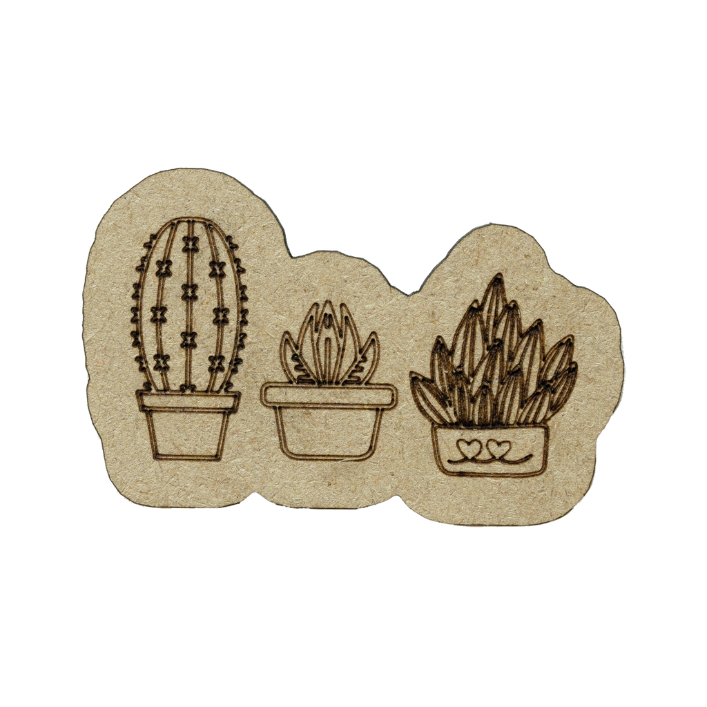 mini succulent magnet Trio Succulent Magnet