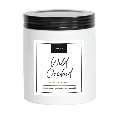 Farmhouse Ceramic Candle, White | Wild Orchid