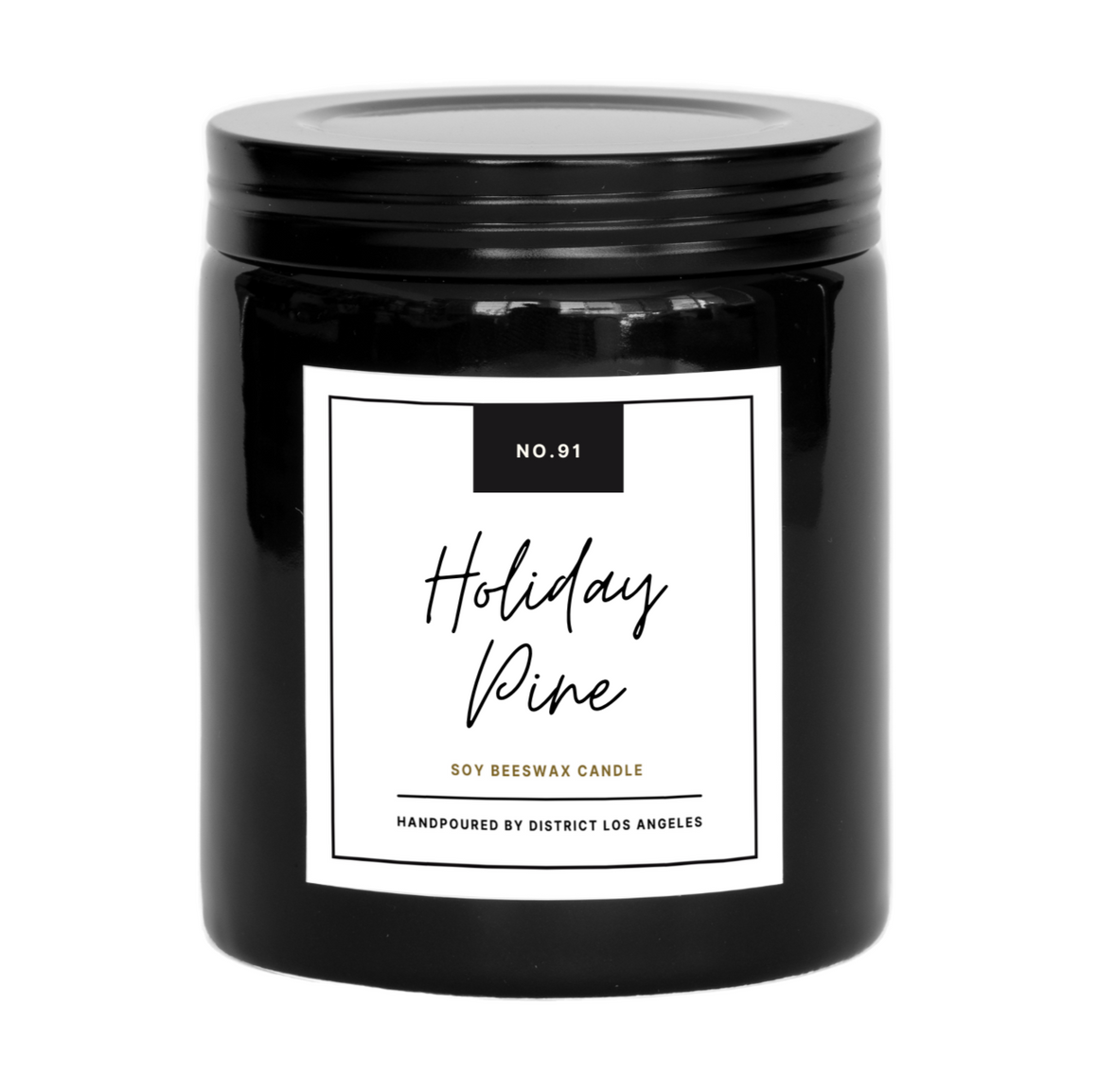 Farmhouse Ceramic Candle, Black | Holiday Pine