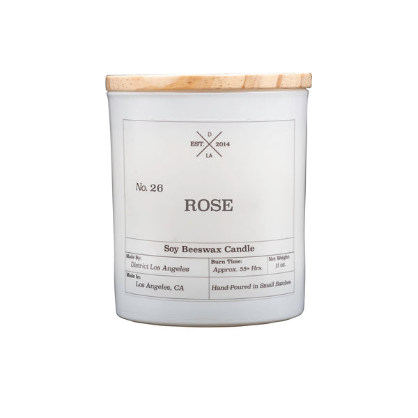 White Tumbler Candle | Rose
