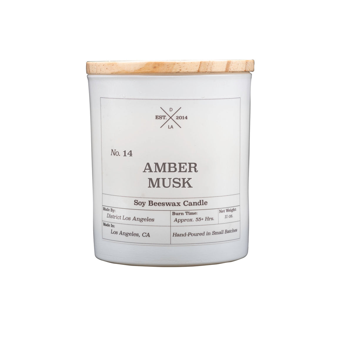 White Tumbler Candle | Amber Musk