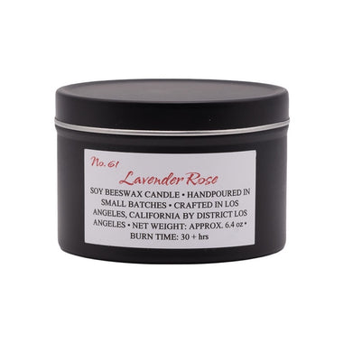 Vela de lata de viajero negra mate