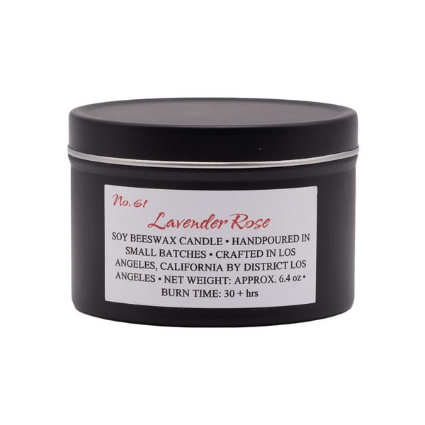 Vela de lata de viajero negra mate