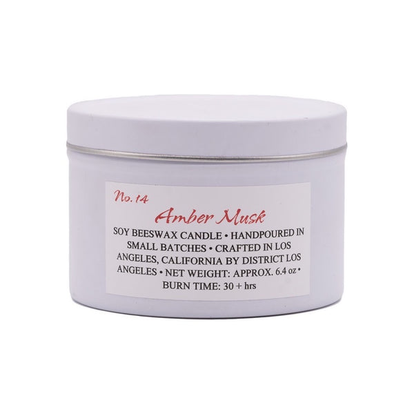 Vela de lata de viajero blanca mate