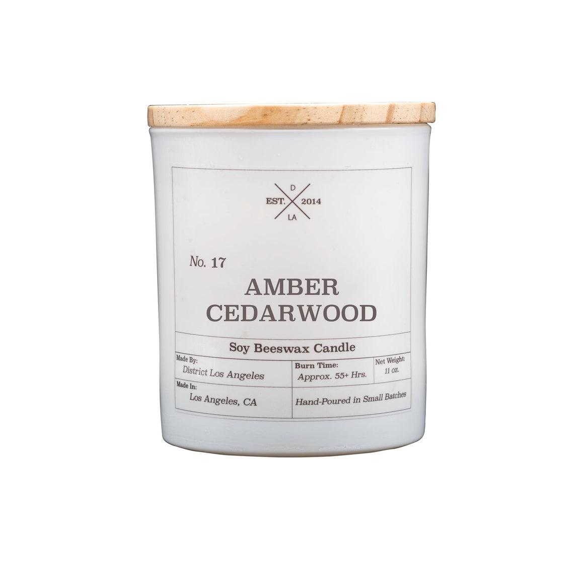 White Tumbler Candle | Amber Cedarwood